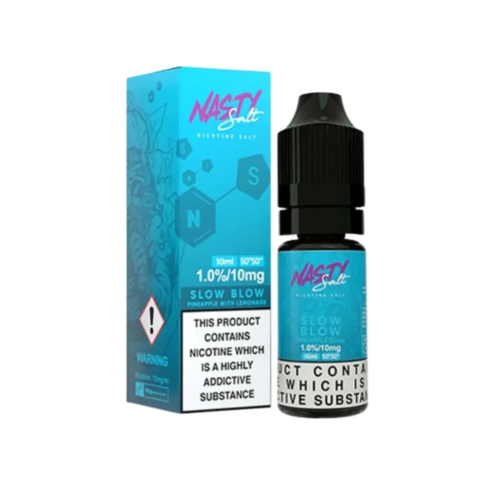  Slow Blow / 10mg Nasty Juice Nic Salts e liquids 10ml Box of 10