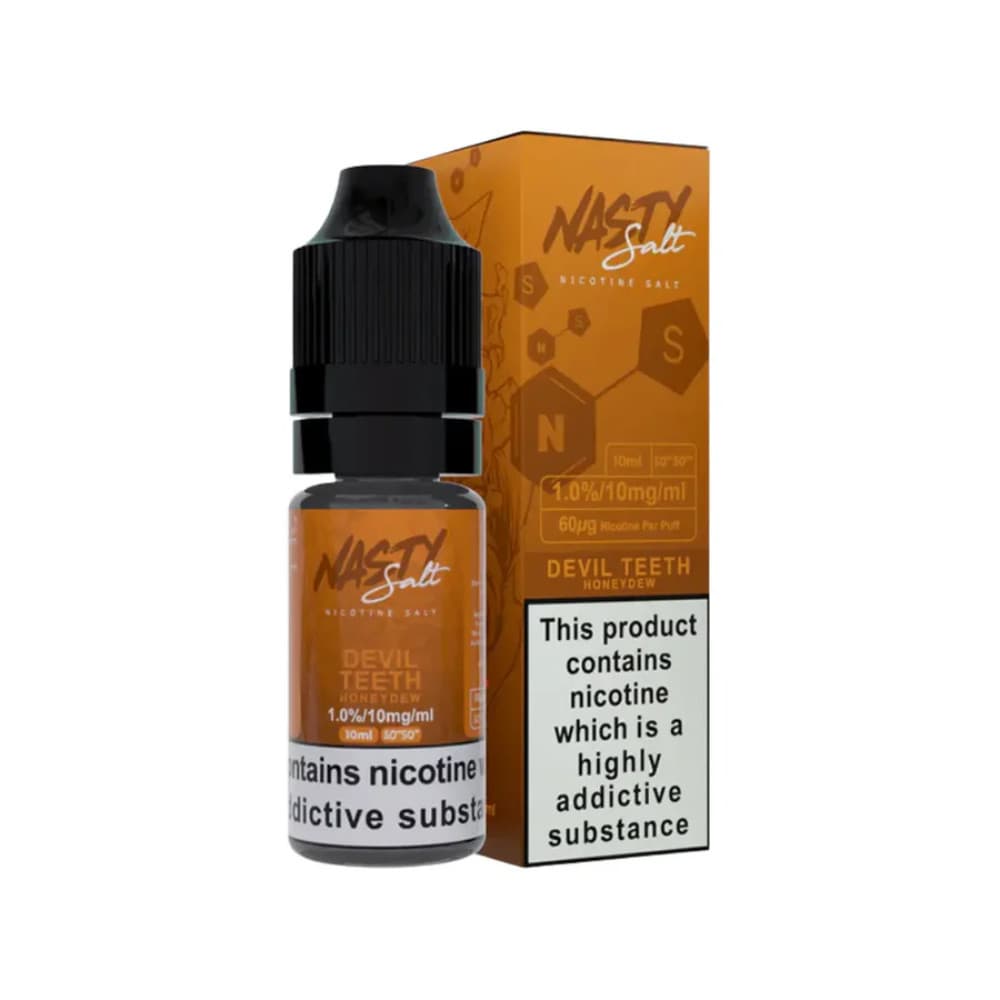  Devil Teeth / 10mg Nasty Juice Nic Salts e liquids 10ml Box of 10