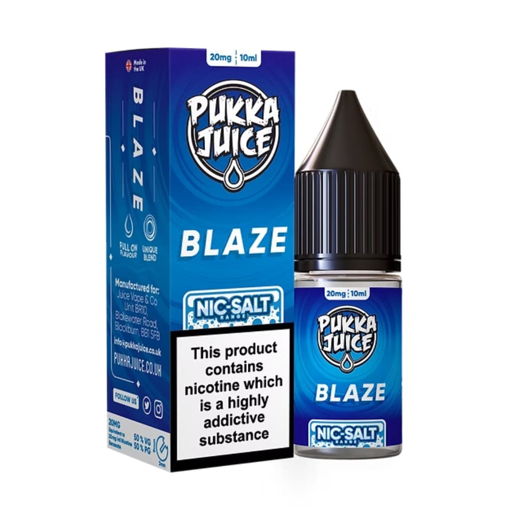  Blaze / 10mg Pukka Juice Nic Salts e liquids 10ml Box of 10