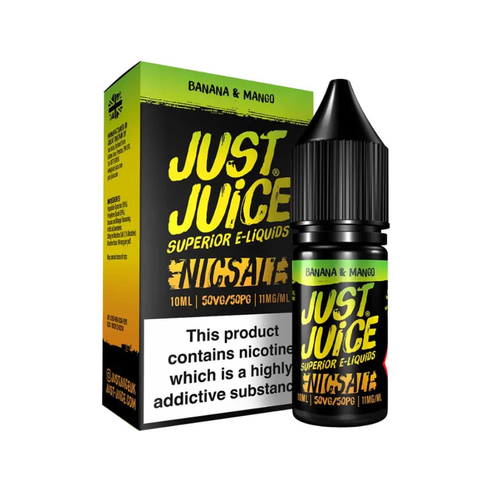  Banana & Mango / 10mg Just Juice Original Nic Salts e liquids 10ml Box of 5