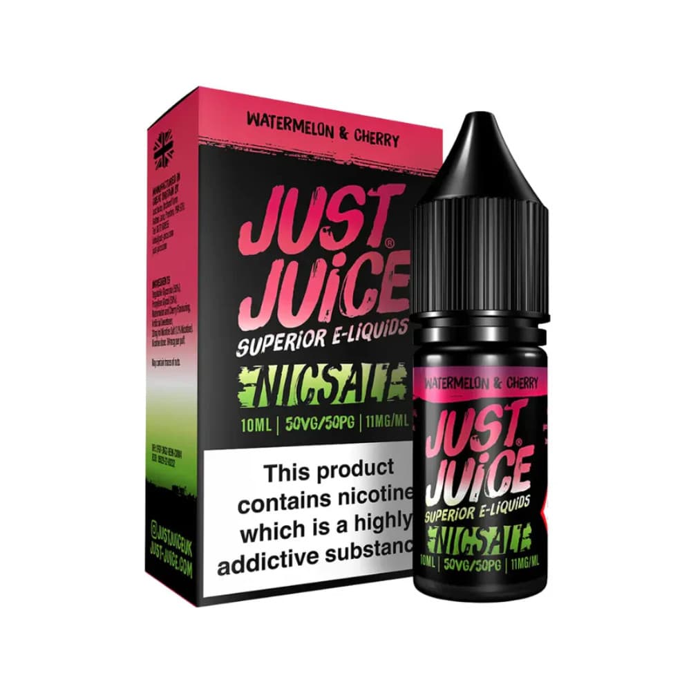  Watermelon & Cherry / 20mg Just Juice Original Nic Salts e liquids 10ml Box of 5