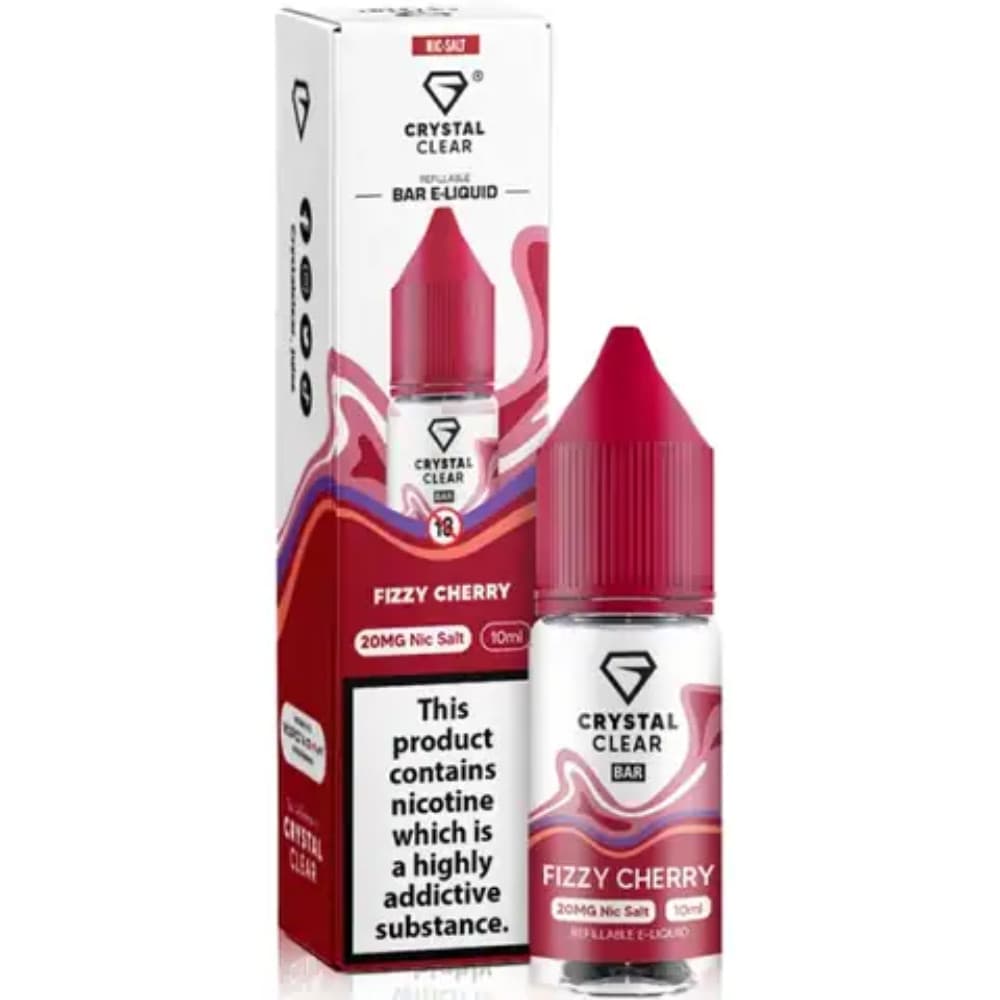  Fizzy Cherry / 20mg Crystal Clear Nic Salts e liquids 10ml Box of 10