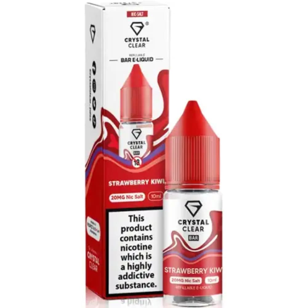  Strawberry Kiwi / 10mg Crystal Clear Nic Salts e liquids 10ml Box of 10