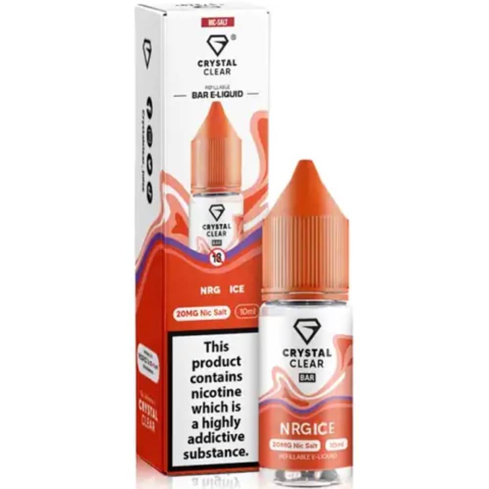  Energy Ice / 10mg Crystal Clear Nic Salts e liquids 10ml Box of 10