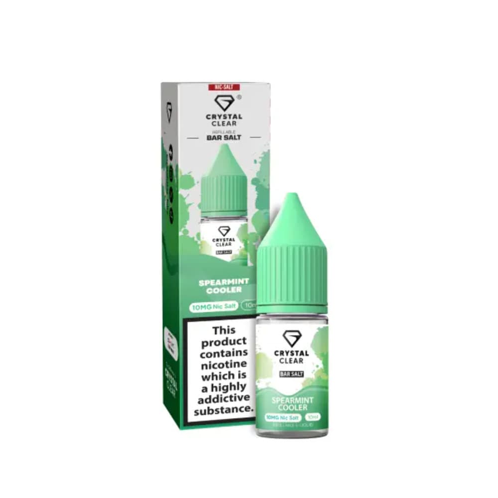  Spearmint Cooler / 10mg Crystal Clear Nic Salts e liquids 10ml Box of 10