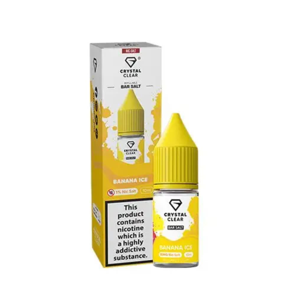  Banana Ice / 20mg Crystal Clear Nic Salts e liquids 10ml Box of 10