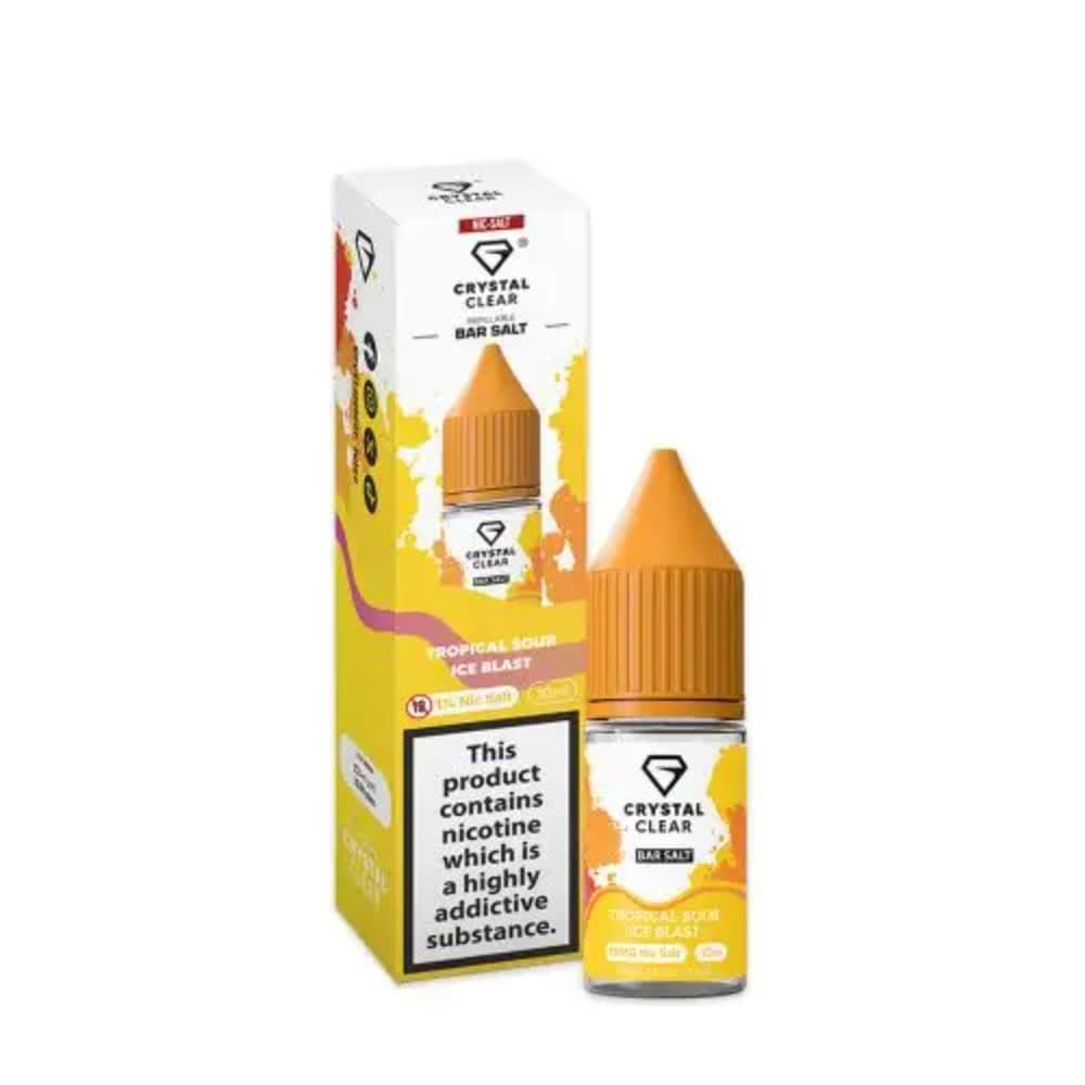  Tropical Sour Ice / 10mg Crystal Clear Nic Salts e liquids 10ml Box of 10