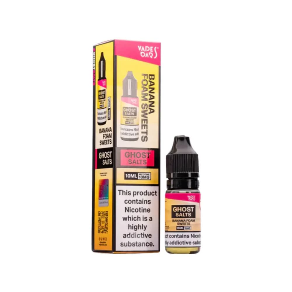  Banana Foam Sweets / 10mg Ghost 3500 Nic Salts e liquids 10ml Box of 10