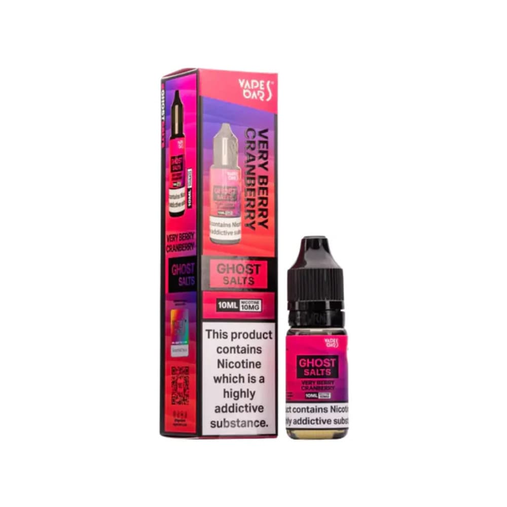  Very Bery Cranberry / 10mg Ghost 3500 Nic Salts e liquids 10ml Box of 10
