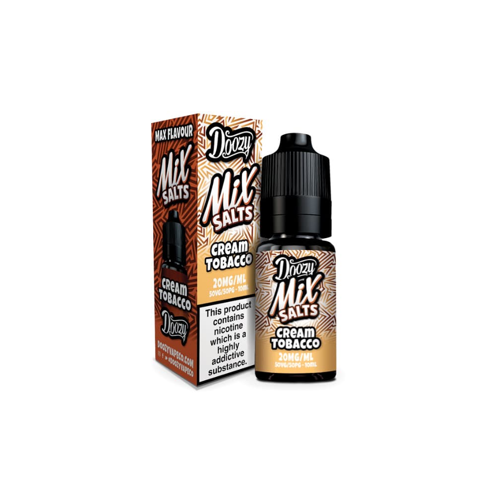  Cream Tobacco / 20mg Doozy Mix Nic Salts 10ml e liquids 10ml Box of 10