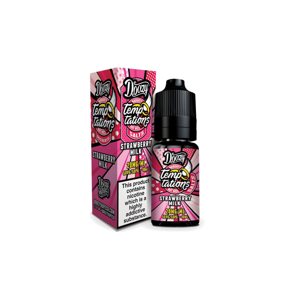  Strawberry Milk / 10mg Doozy Temptation Nic Salts e liquids 10ml Box of 10