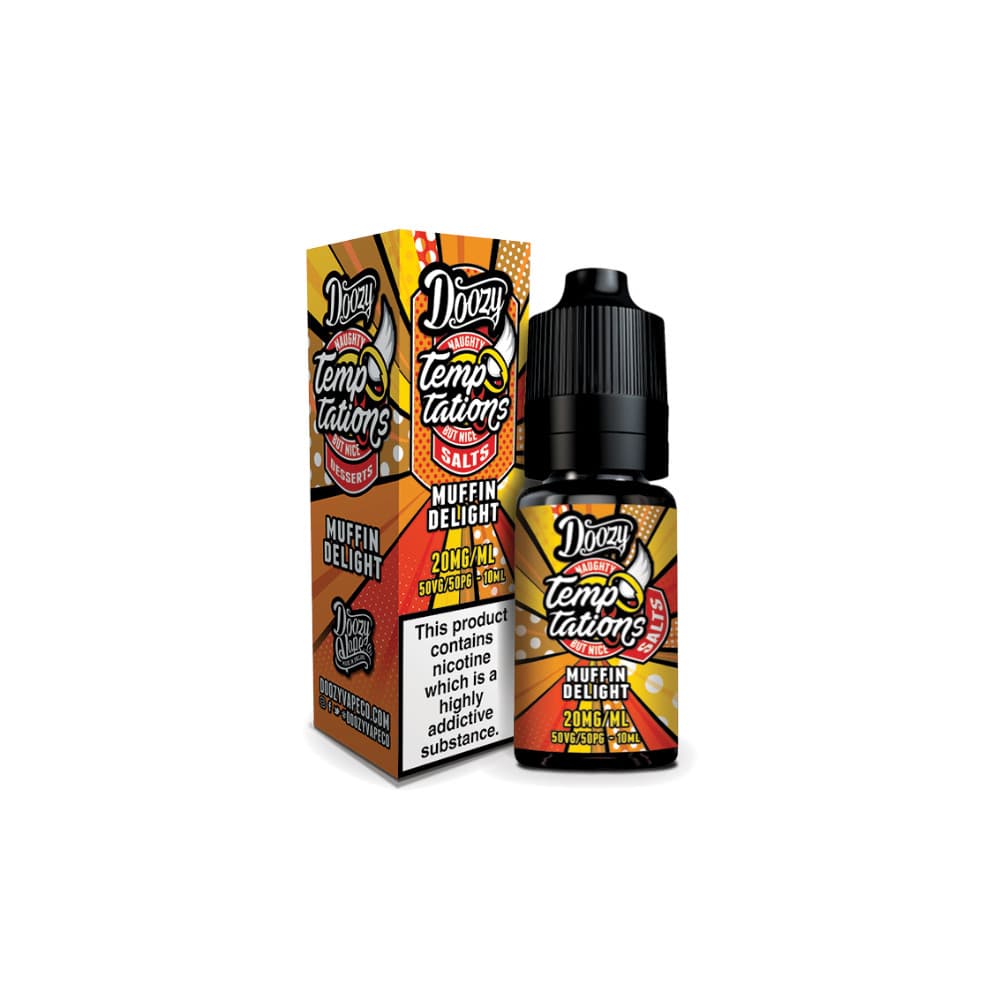  Muffin Delight / 20mg Doozy Temptation Nic Salts e liquids 10ml Box of 10
