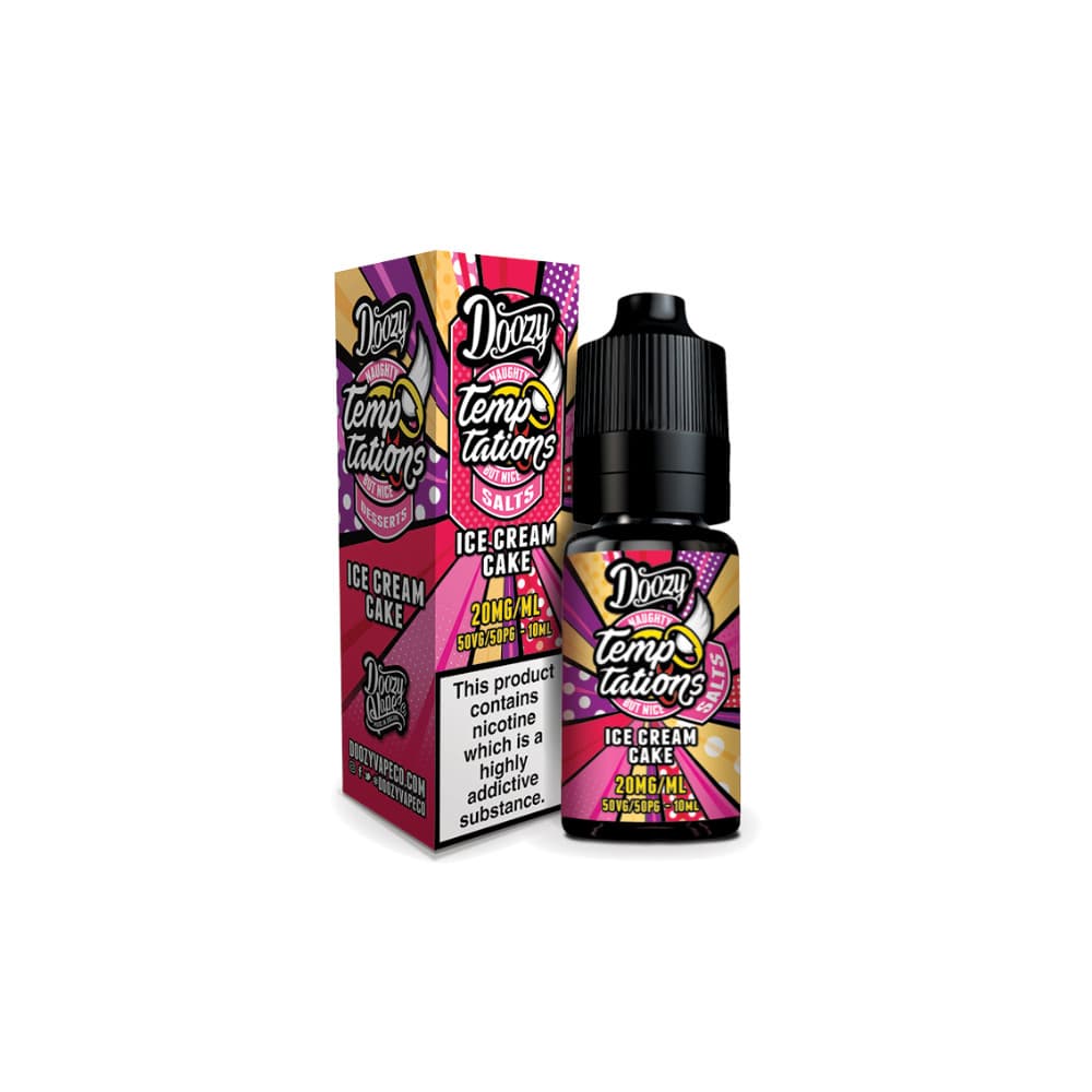  Ice Cream Cake / 20mg Doozy Temptation Nic Salts e liquids 10ml Box of 10