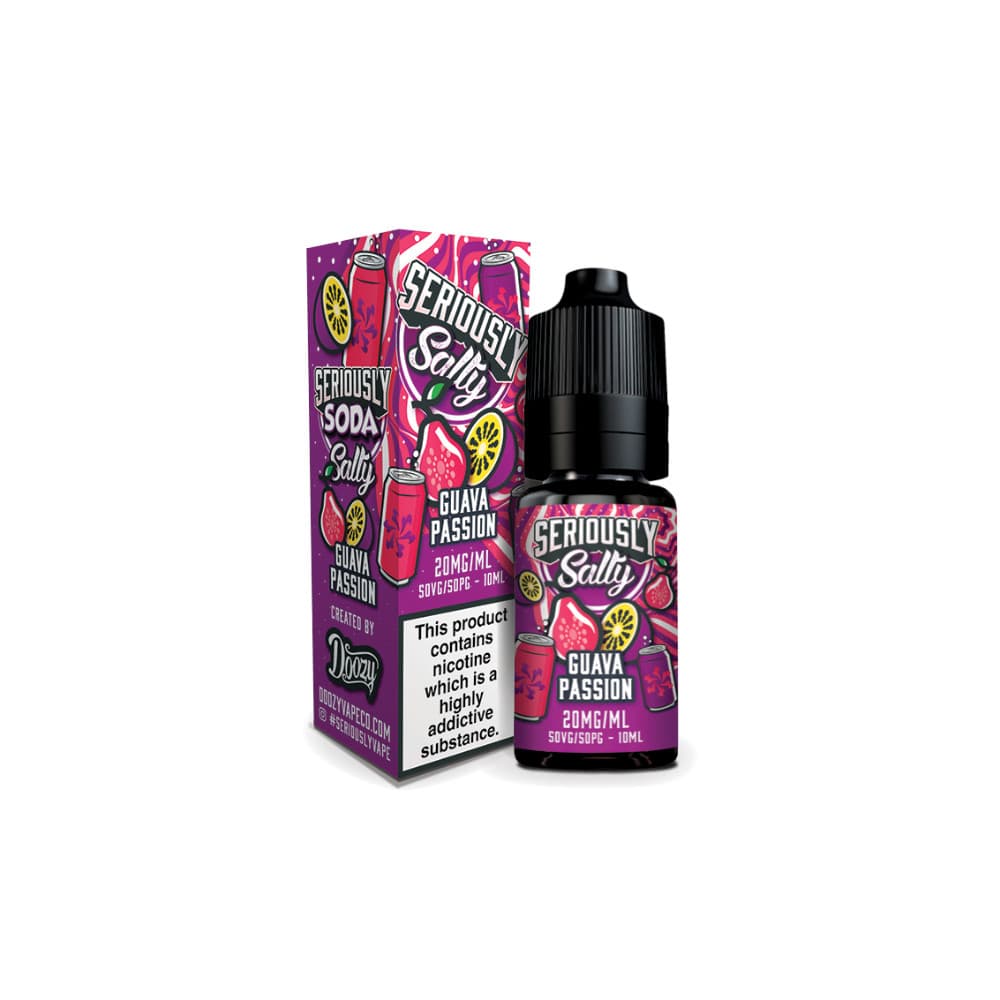  Guava Passion / 10mg Doozy Serious Soda Nic Salts e liquids 10ml Box of 10