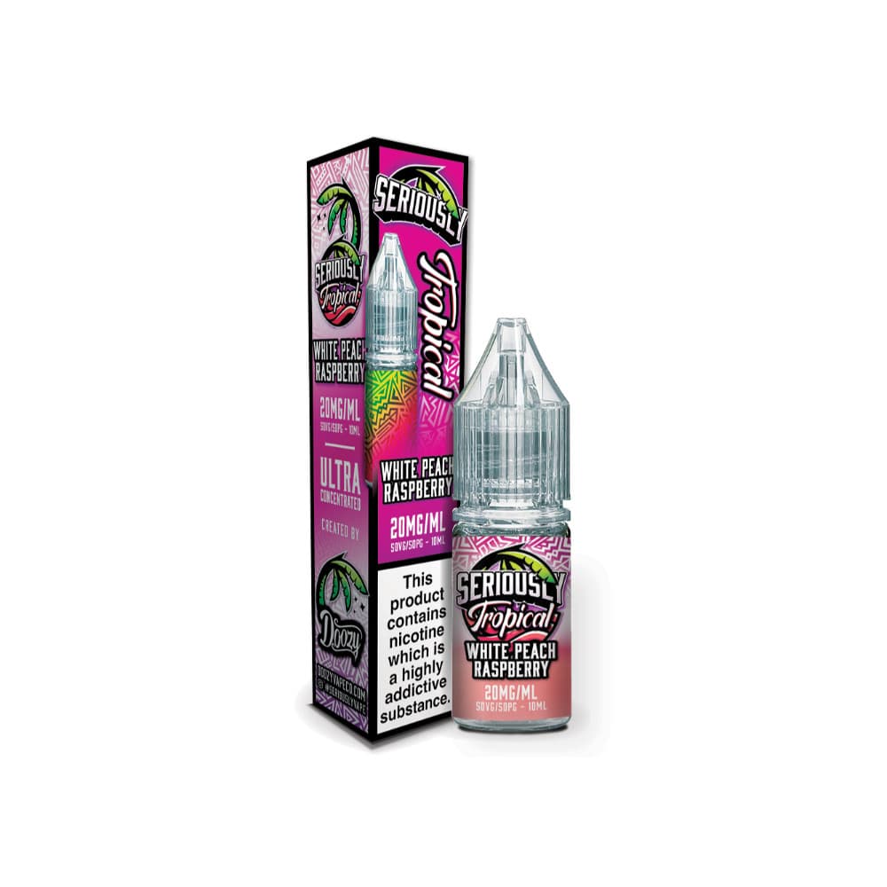  White Peach Raspberry / 20mg Doozy Serious Tropical Nic Salts e liquids 10ml - 10Packs