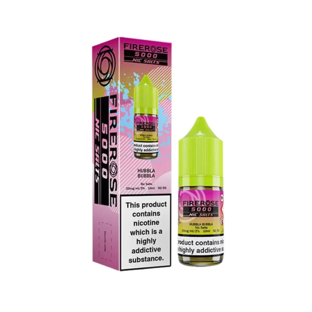  Hubba Bubba / 20mg Firerose 5000 Nic Salts e liquids 10ml Box of 10