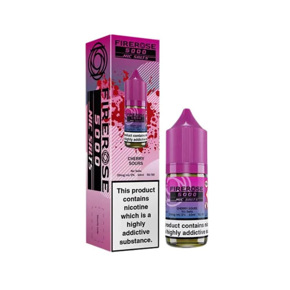  Cherry Sours / 10mg Firerose 5000 Nic Salts e liquids 10ml Box of 10