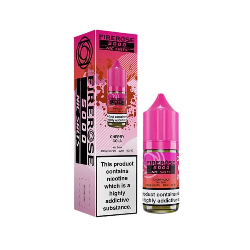  Cherry Cola / 20mg Firerose 5000 Nic Salts e liquids 10ml Box of 10