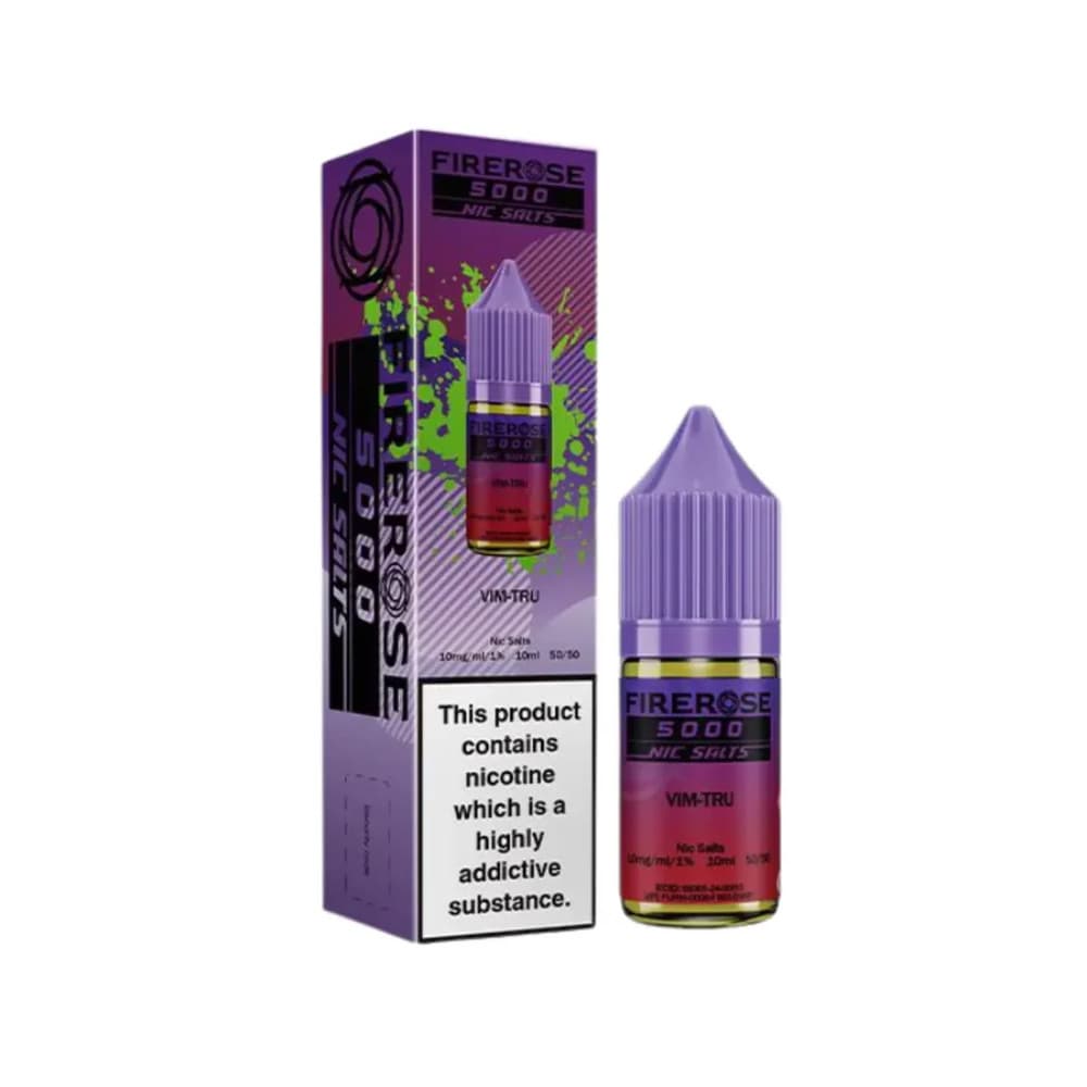  Vim-Tru / 20mg Firerose 5000 Nic Salts e liquids 10ml Box of 10