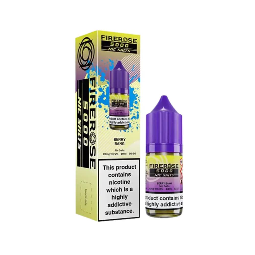  Berry Bang / 10mg Firerose 5000 Nic Salts e liquids 10ml Box of 10