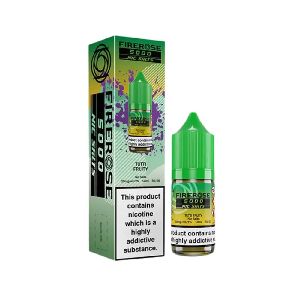  Tutti Fruity / 10mg Firerose 5000 Nic Salts e liquids 10ml Box of 10