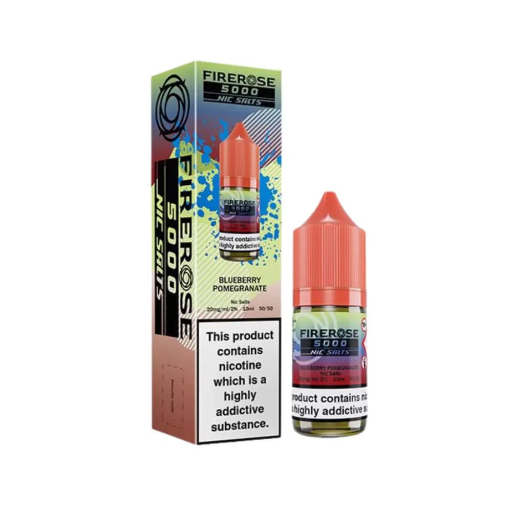  Blueberry Pomegranate / 20mg Firerose 5000 Nic Salts e liquids 10ml Box of 10