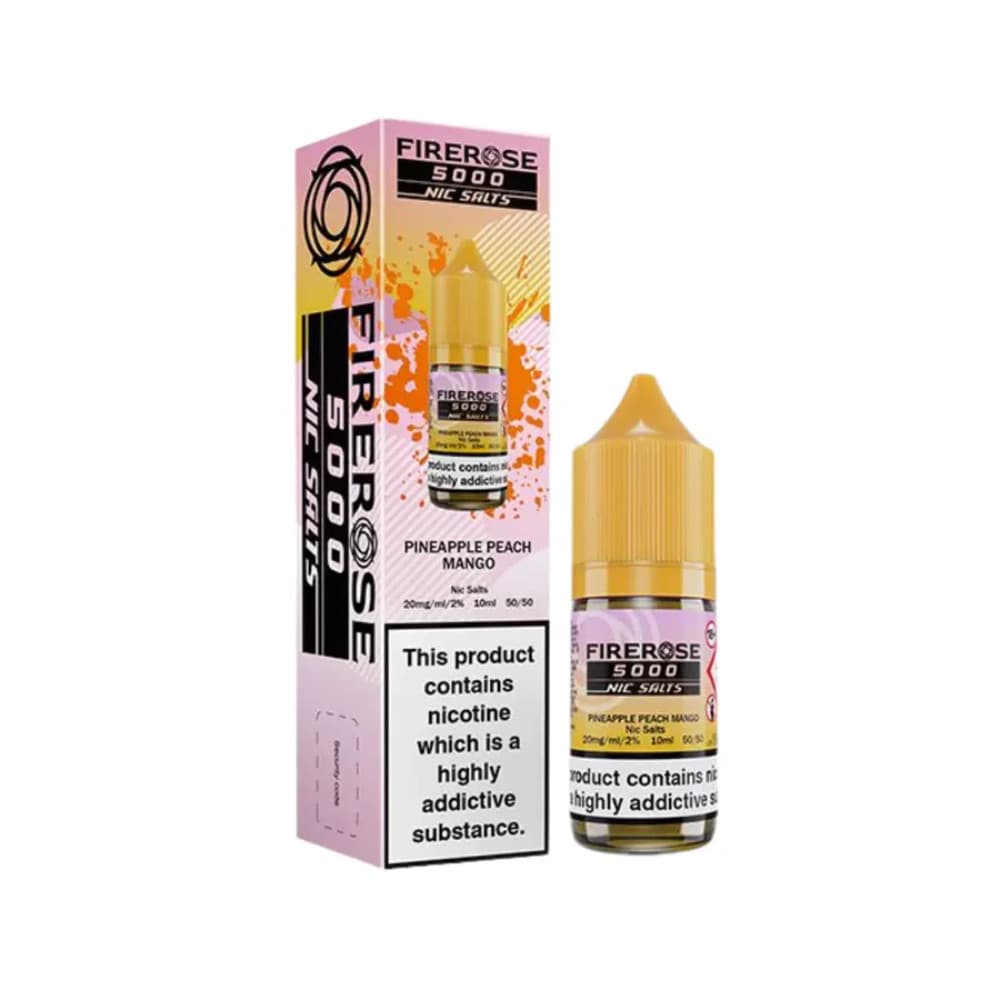  Pineapple Peach Mango / 10mg Firerose 5000 Nic Salts e liquids 10ml Box of 10