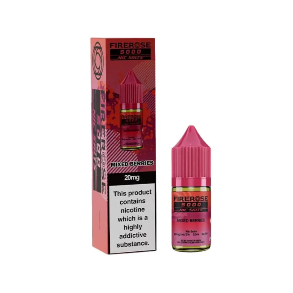  Mixed Berries / 20mg Firerose 5000 Nic Salts e liquids 10ml Box of 10