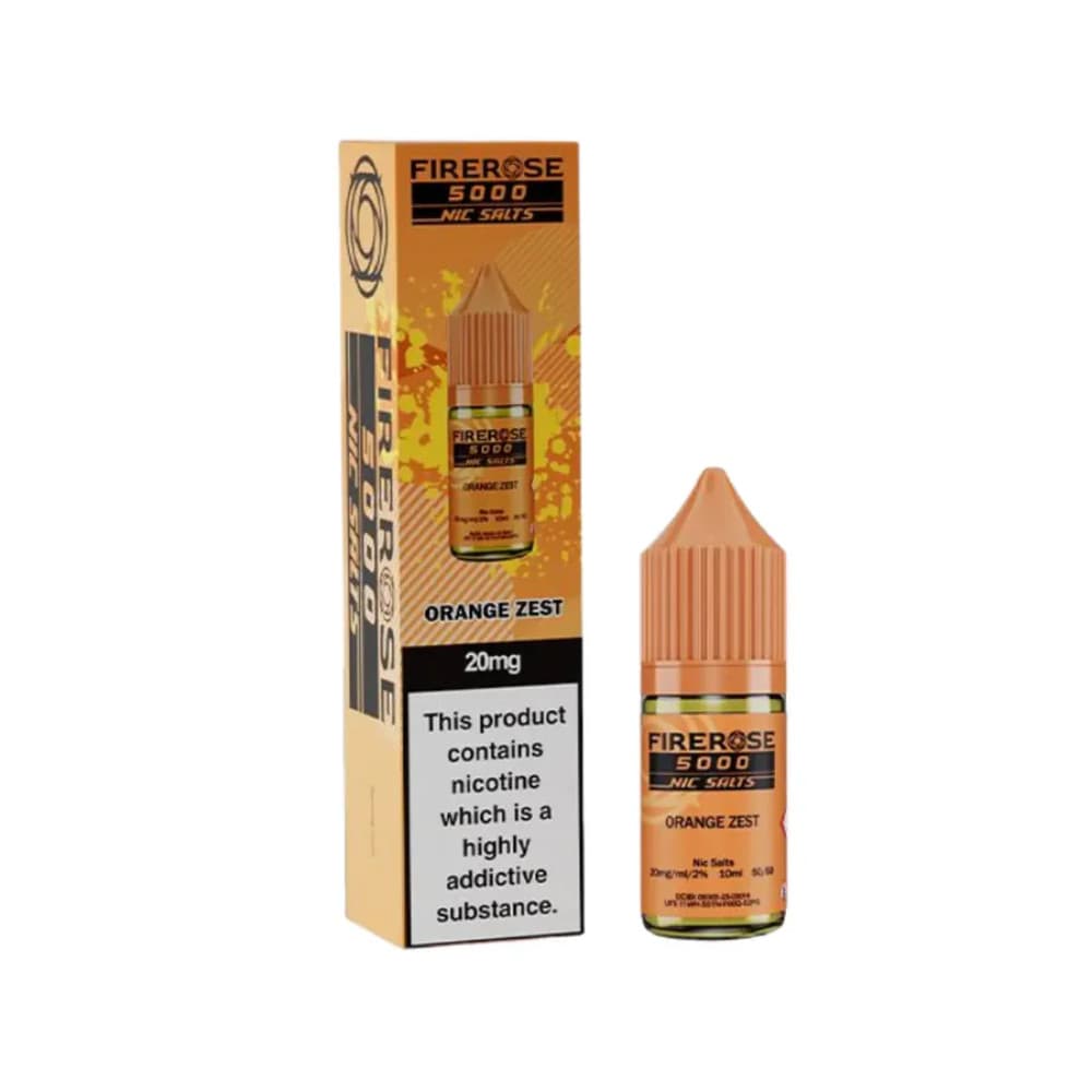  Orange Zest / 10mg Firerose 5000 Nic Salts e liquids 10ml Box of 10