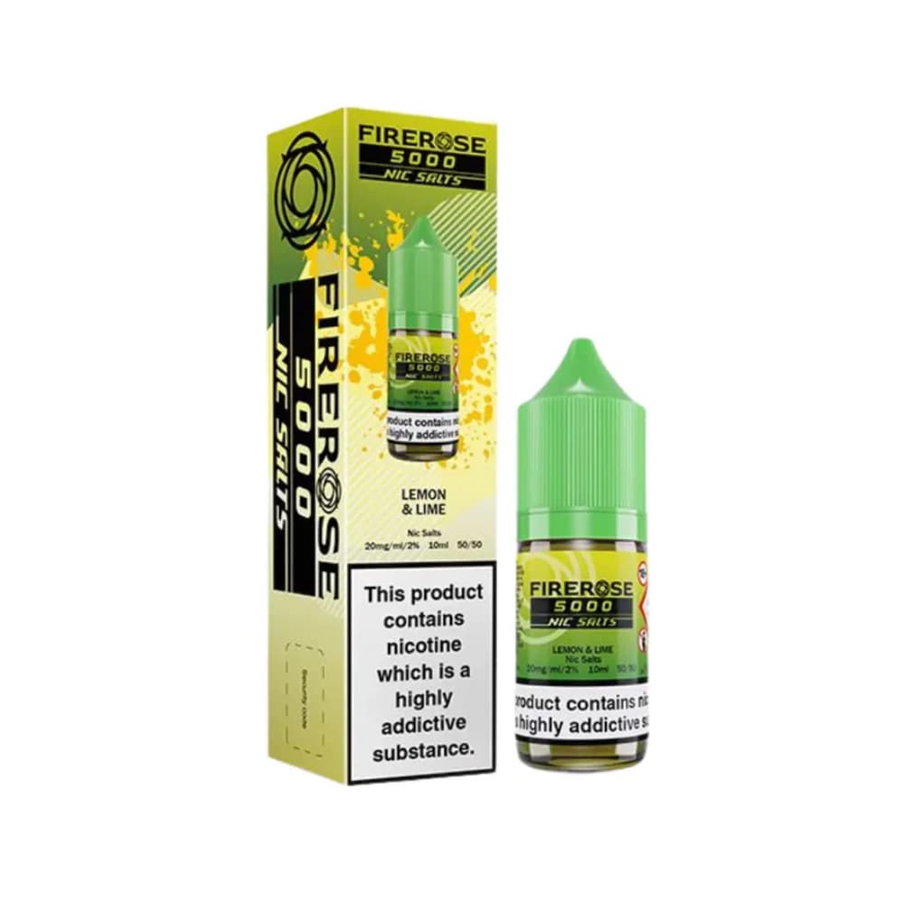  Lemon & Lime / 20mg Firerose 5000 Nic Salts e liquids 10ml Box of 10