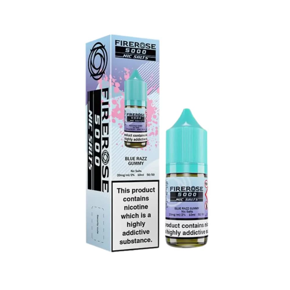  Blue Razz Gummy / 10mg Firerose 5000 Nic Salts e liquids 10ml Box of 10