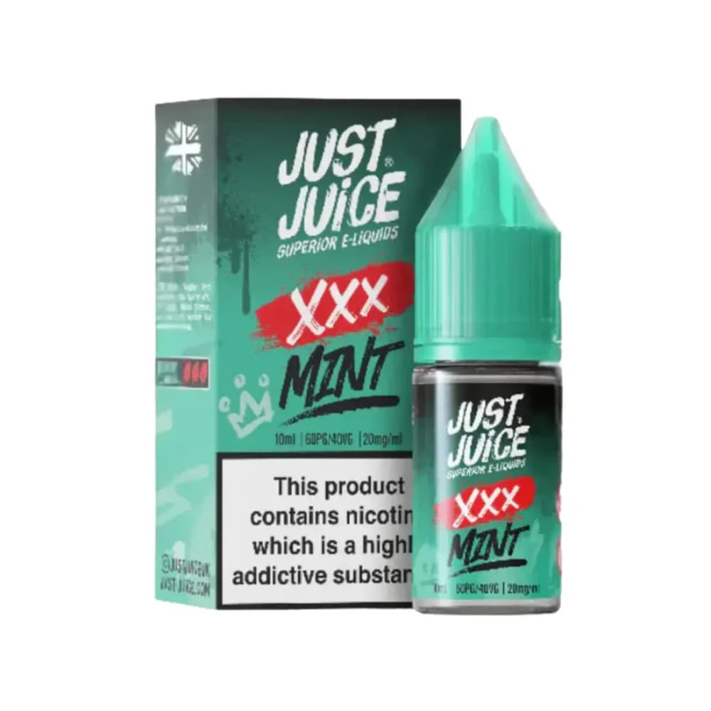  XXX Mint / 10mg Just Juice Mint Nic Salts e liquids 10ml Box of 5