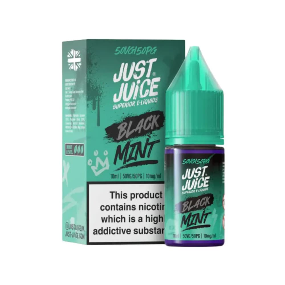  Black Mint / 10mg Just Juice Mint Nic Salts e liquids 10ml Box of 5