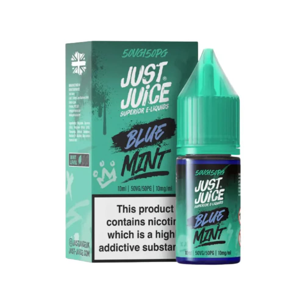  Blue Mint / 10mg Just Juice Mint Nic Salts e liquids 10ml Box of 5