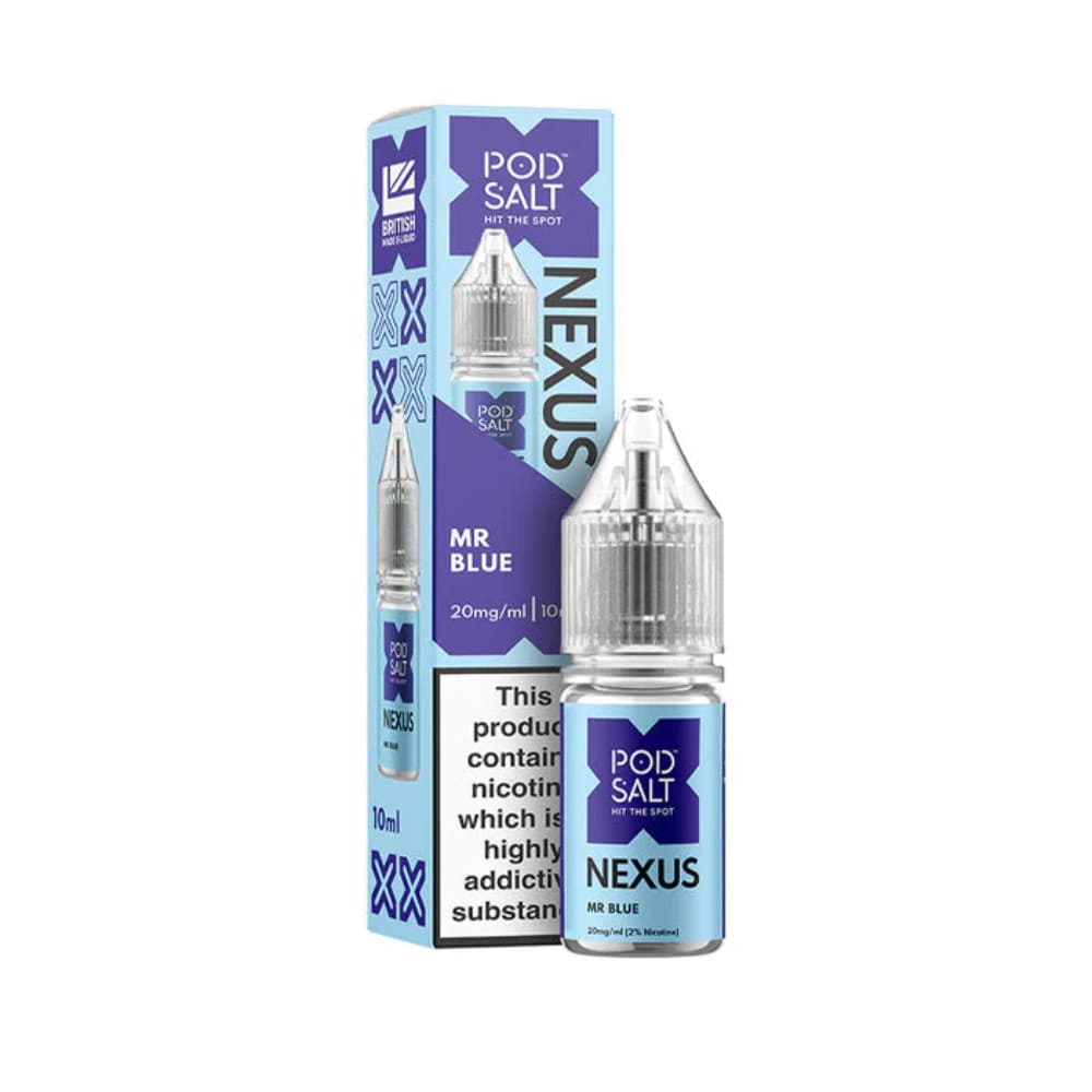  Mr Blue / 10mg Pod Salt Nexus e liquids 10ml Box of 10