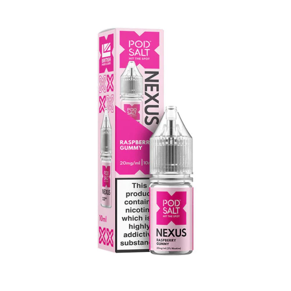  Raspberry Gummy Bear / 10mg Pod Salt Nexus e liquids 10ml Box of 10