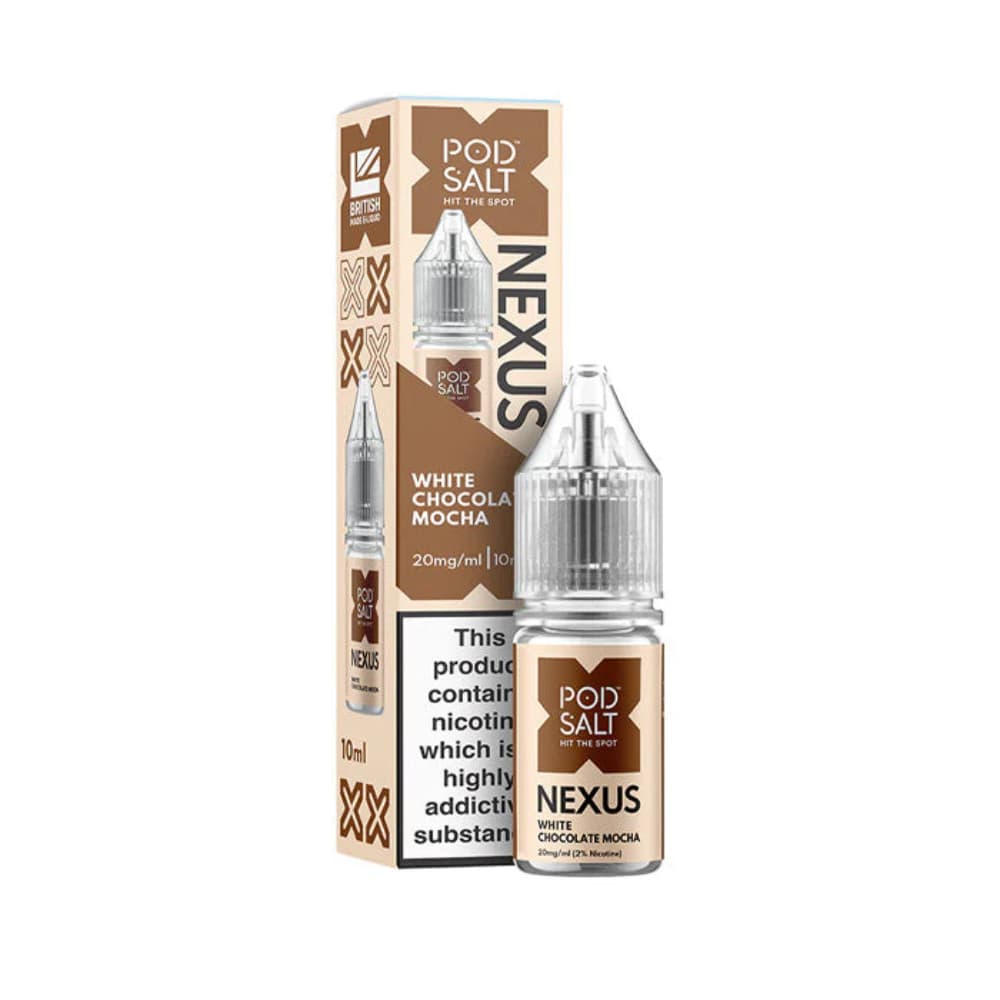  White Chcolate Mocha / 10mg Pod Salt Nexus e liquids 10ml Box of 10