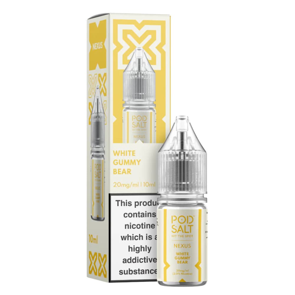  White Gummy Bear / 20mg Pod Salt Nexus e liquids 10ml Box of 10