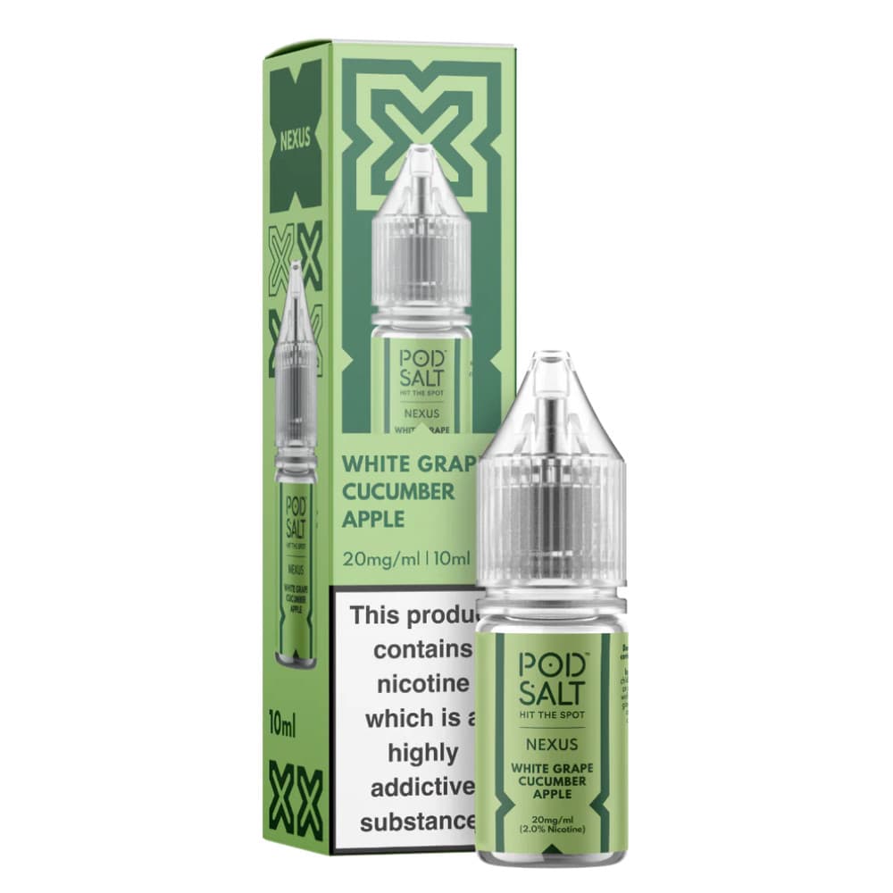  White Grape Cucumber / 20mg Pod Salt Nexus e liquids 10ml Box of 10