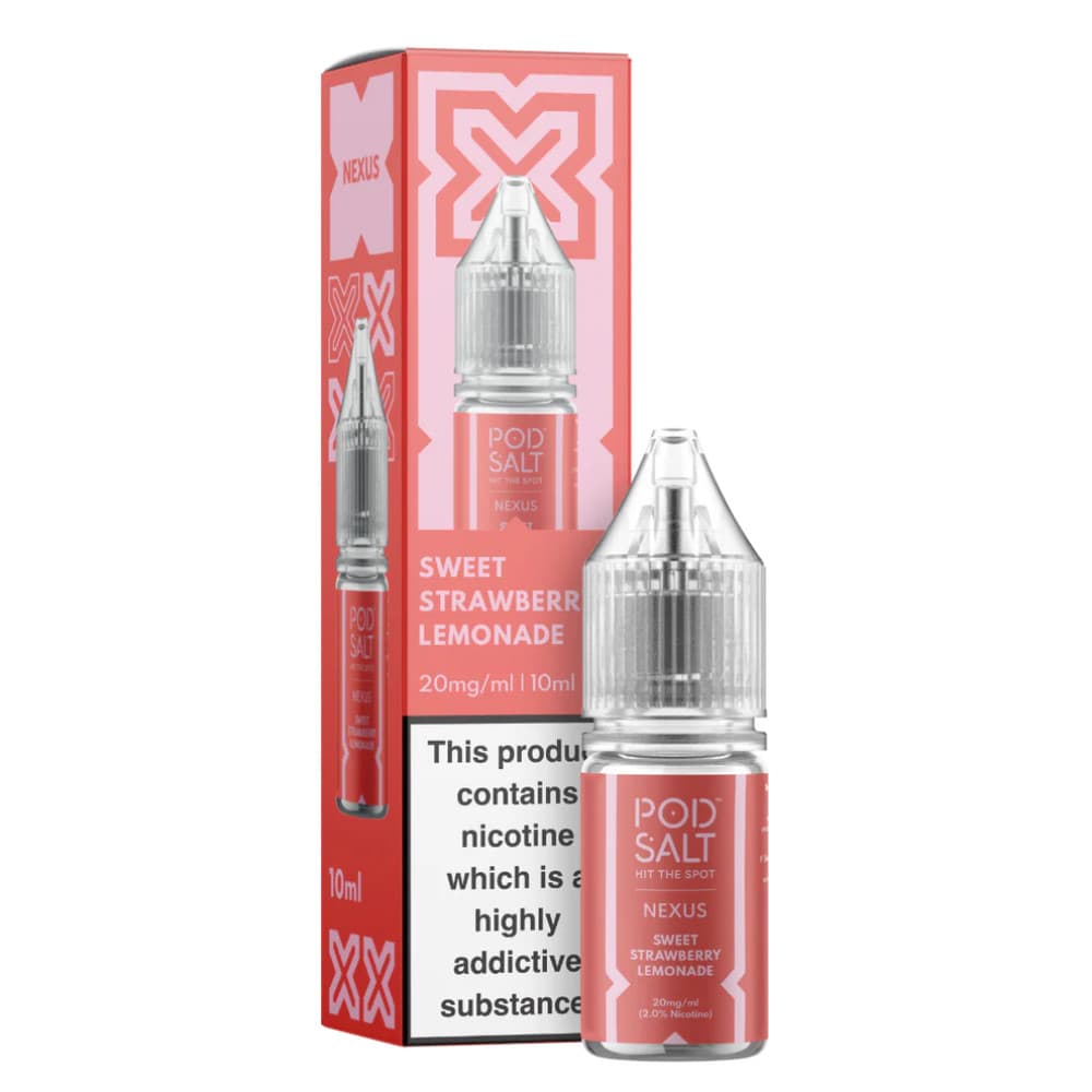  Sweet Strawberry Lemonade / 10mg Pod Salt Nexus e liquids 10ml Box of 10