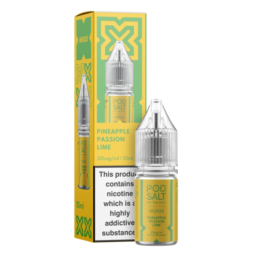  Pineapple Passion Lime / 10mg Pod Salt Nexus e liquids 10ml Box of 10