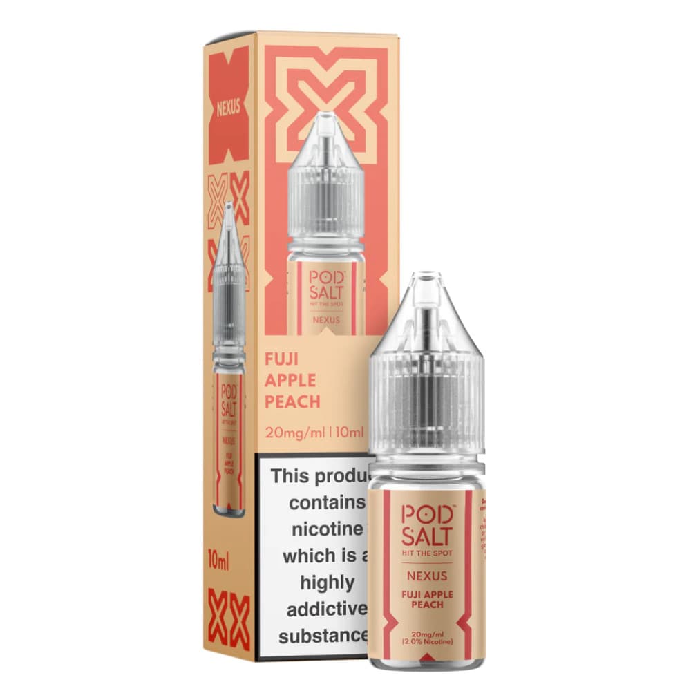  Fuji Apple Peach / 10mg Pod Salt Nexus e liquids 10ml Box of 10