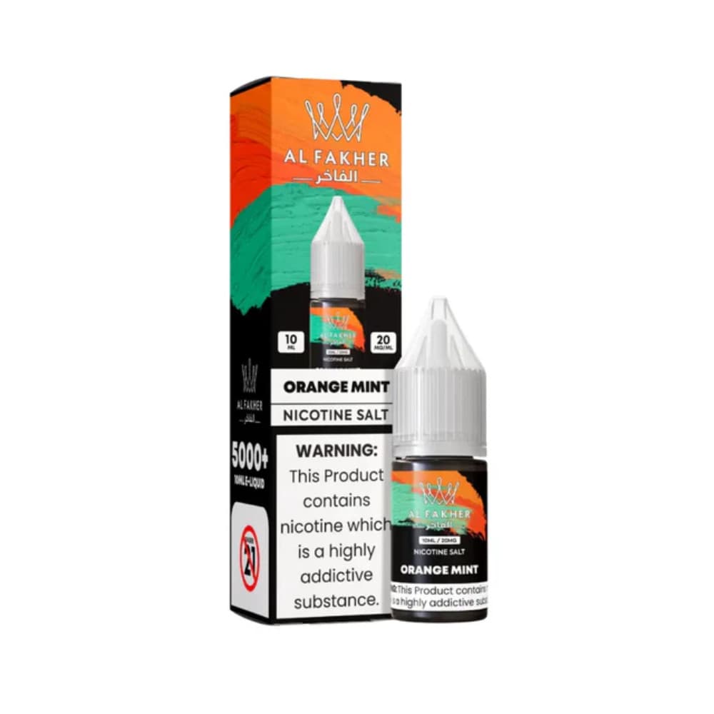  Orange Mint / 10mg Al Fakher Nic Salts e liquids 10ml Box of 10