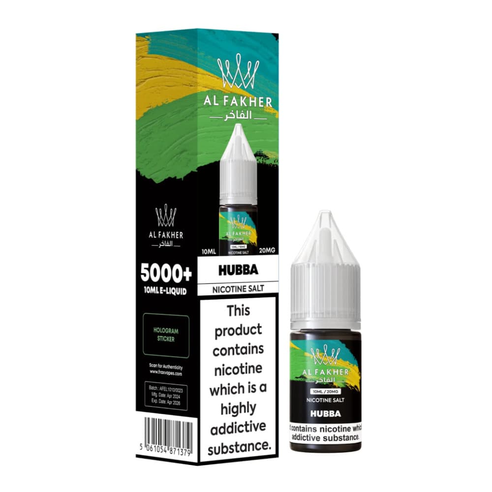  Hubba / 20mg Al Fakher Nic Salts e liquids 10ml Box of 10