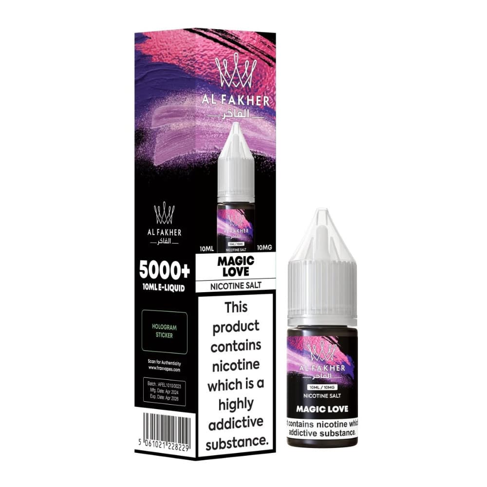  Magic Love / 10mg Al Fakher Nic Salts e liquids 10ml Box of 10