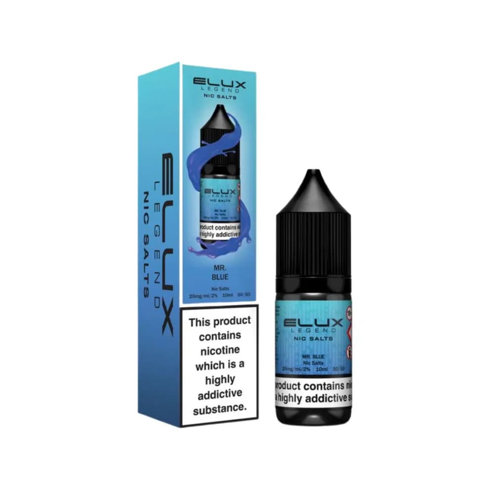  Mr Blue / 10mg Elux Legend Nic Salts E-Liquids 10ml Box of 10