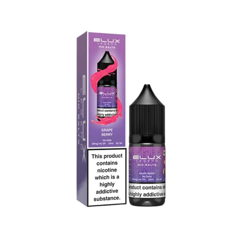  Grape Berry / 10mg Elux Legend Nic Salts E-Liquids 10ml Box of 10