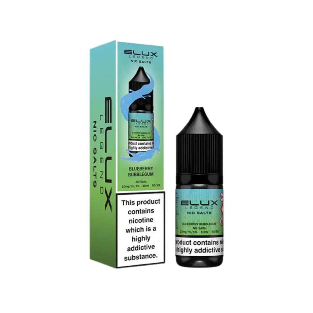  Blueberry Bubble Gum / 10mg Elux Legend Nic Salts E-Liquids 10ml Box of 10