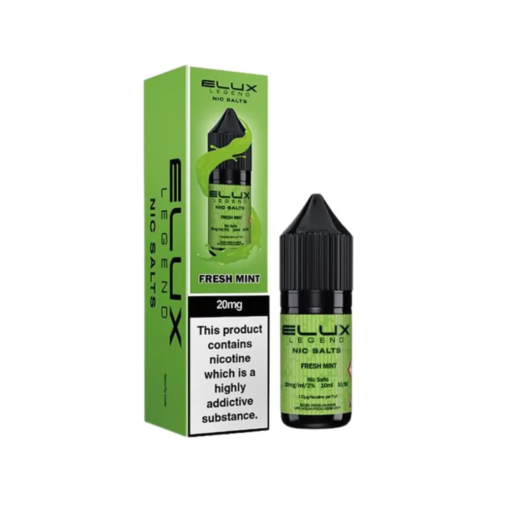  Fresh Mint / 10mg Elux Legend Nic Salts E-Liquids 10ml Box of 10