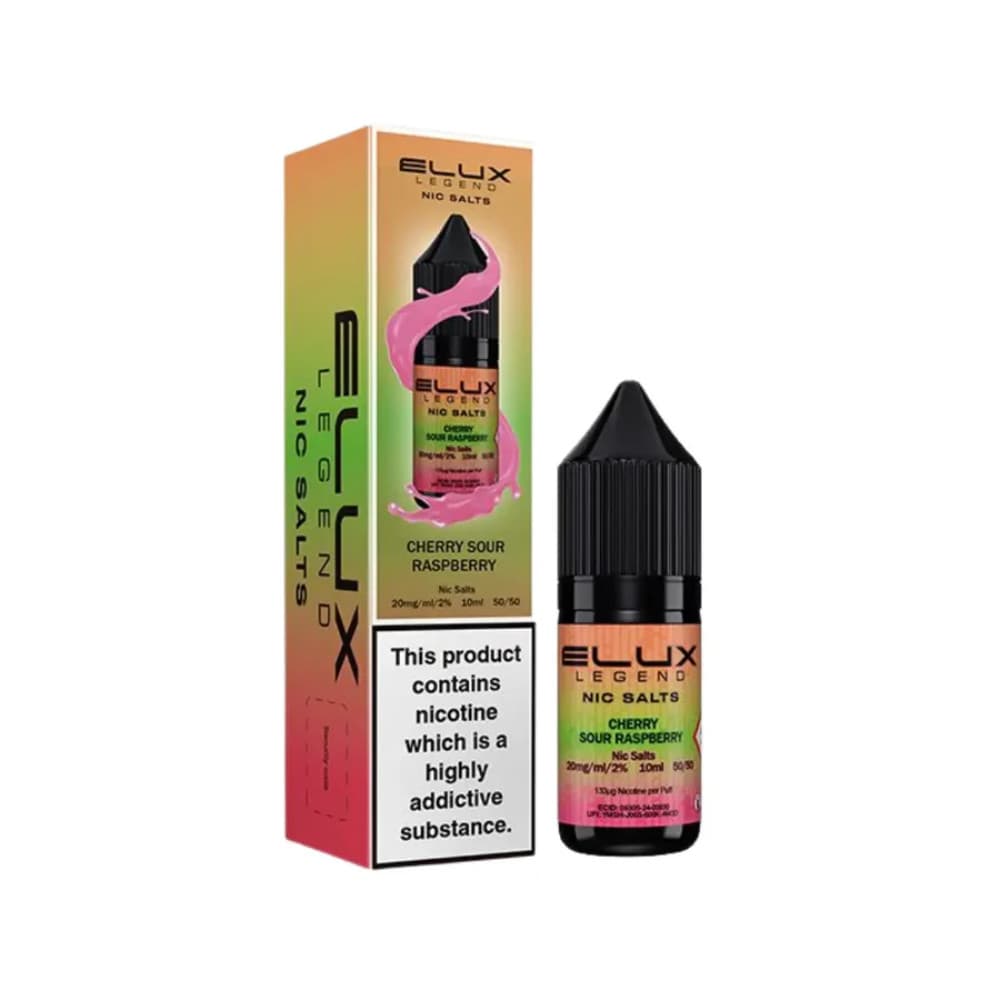  Cherry Sour Raspberry / 10mg Elux Legend Nic Salts E-Liquids 10ml Box of 10